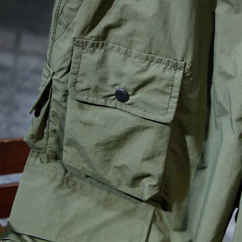 Outdoor camping| High end quick drying thin workwear shorts for mens summer loose casual versatile five quarter pants W250724