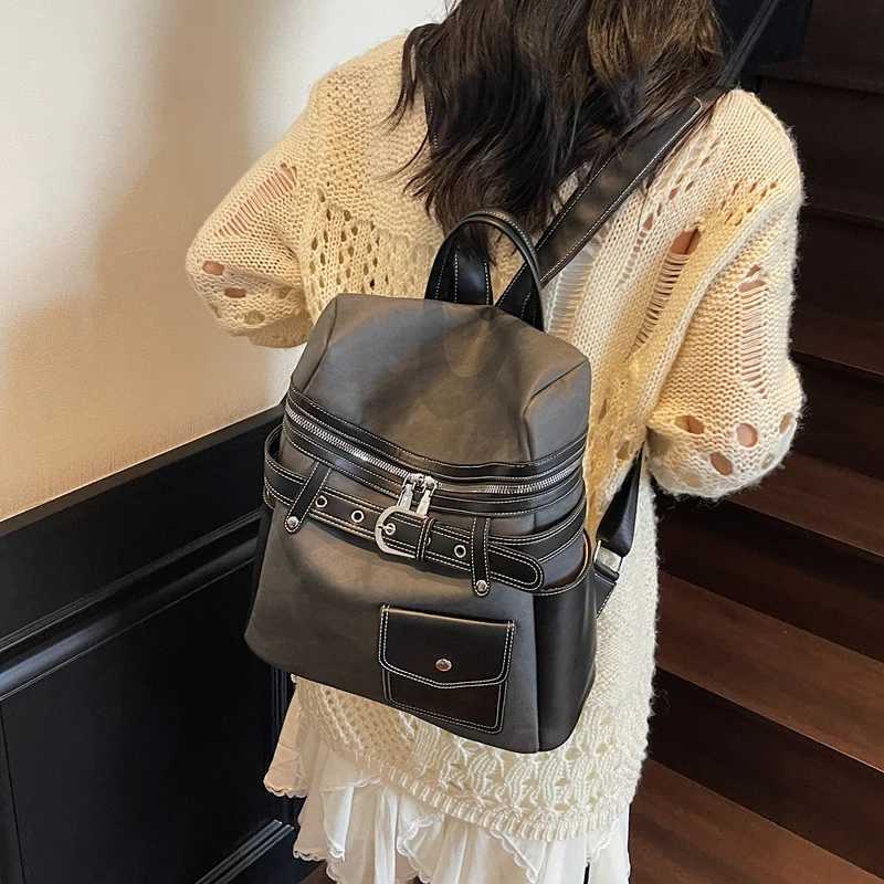 Leftside Wens Pu Leather Small Backpacks 2025 New Fi Vintage Luxury Designer Backpack Student School Bag Back Packs Y250724