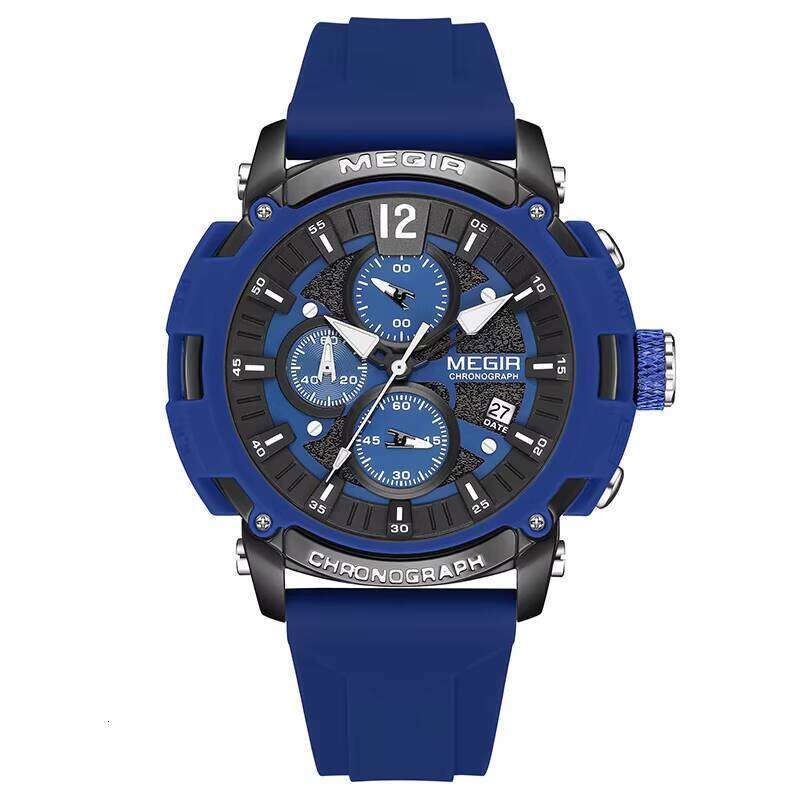 DHwatches MEGIR Men's Digital Sports Watch - 51mm Big Face, Luminous, 30M Waterproof, Silicone Strap, Student Chronograph
