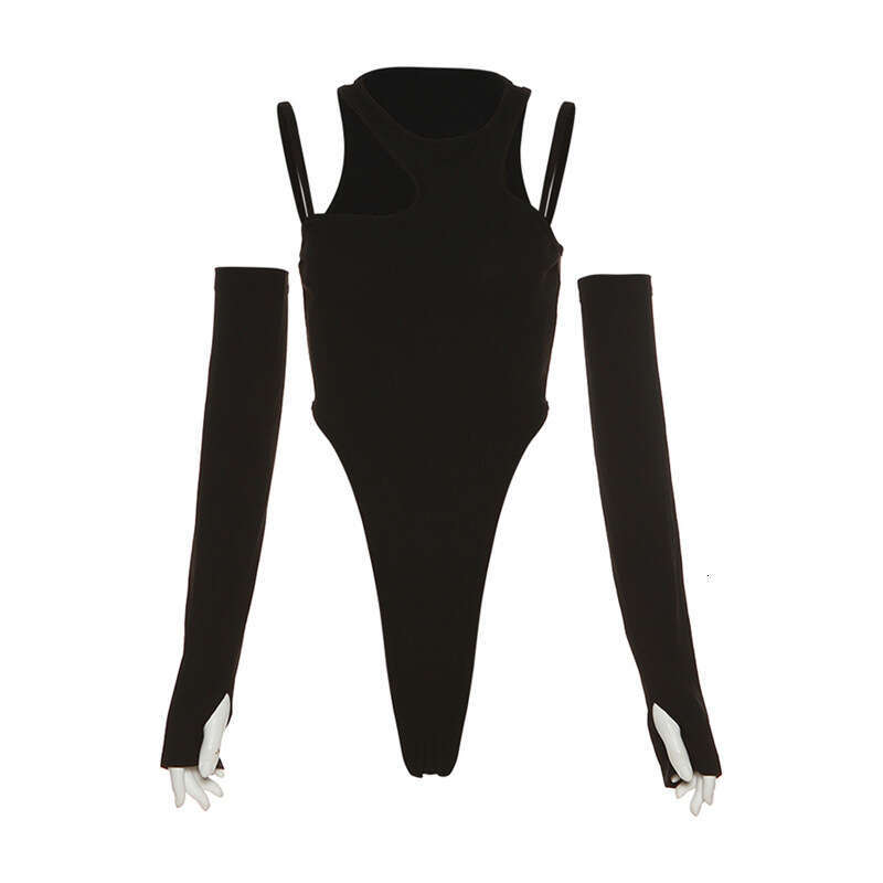 2022 Autumn New Women's Solid Color Slim Street Fashion Strap Sexy Sleeveless Jumpsuit 790