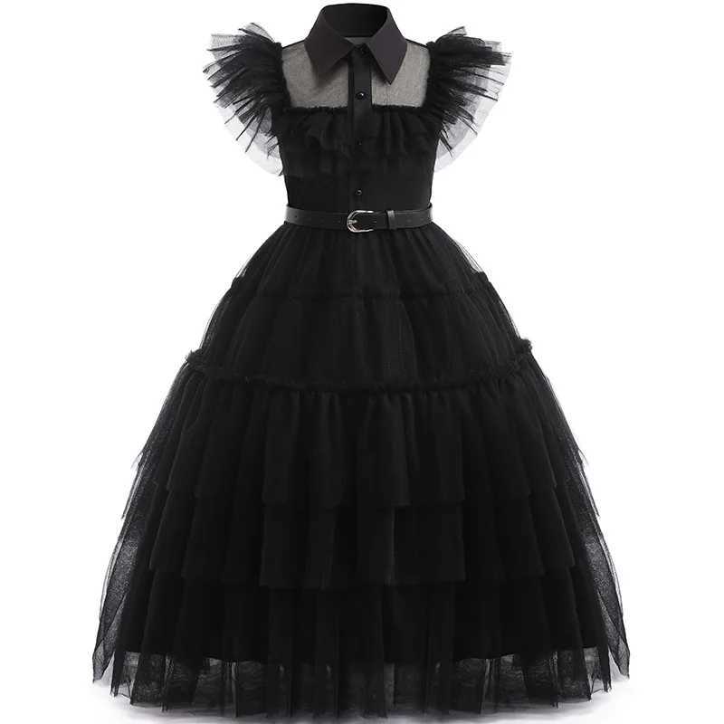 2025 Halloween Girls Cosplay Address Hot Black Dress for Girl Autumn Casual Cute Costume Carnival Easter Par Dress Z250725