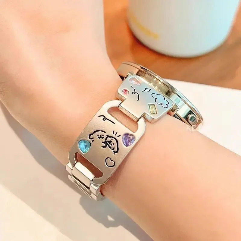 Cute Dog Metal Strap for Watch 7 6 5 4 3 Active 40/44mm Women Band for Amazfit GTR GT4 41mm 3 42/46 250723