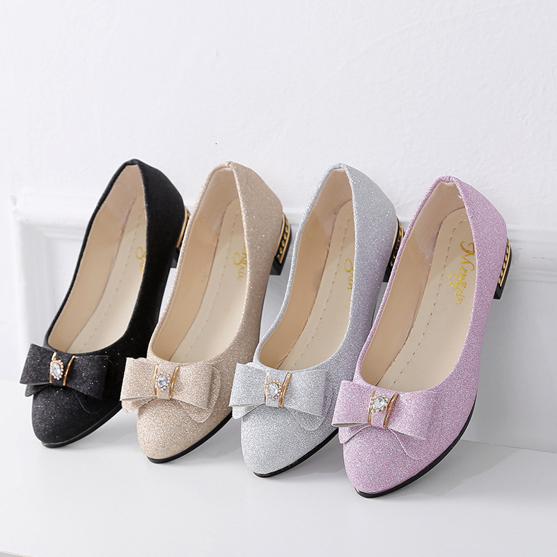2025 Spring and Autumn Korean Style Low Heel Versatile Pointed Toe Bowknot Women's Shallow Mouth Flat Casual Leather Shoes ddmythur
