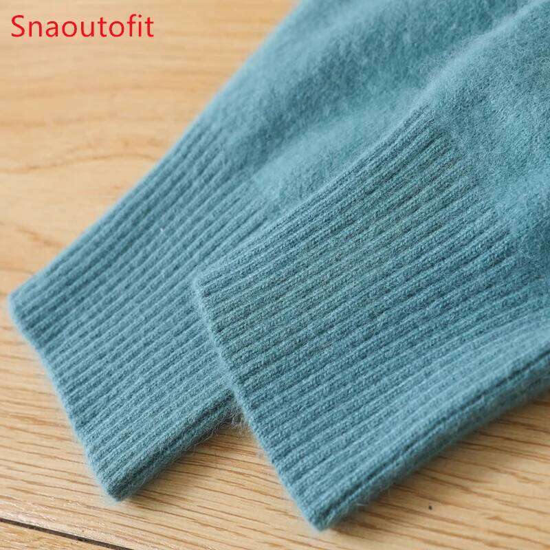 Men's 100% Pure Cashmere O-Neck Pullovers Knit Sweater Autumn and Winter New Long Sleeve High-End Jumpers Mink Tops