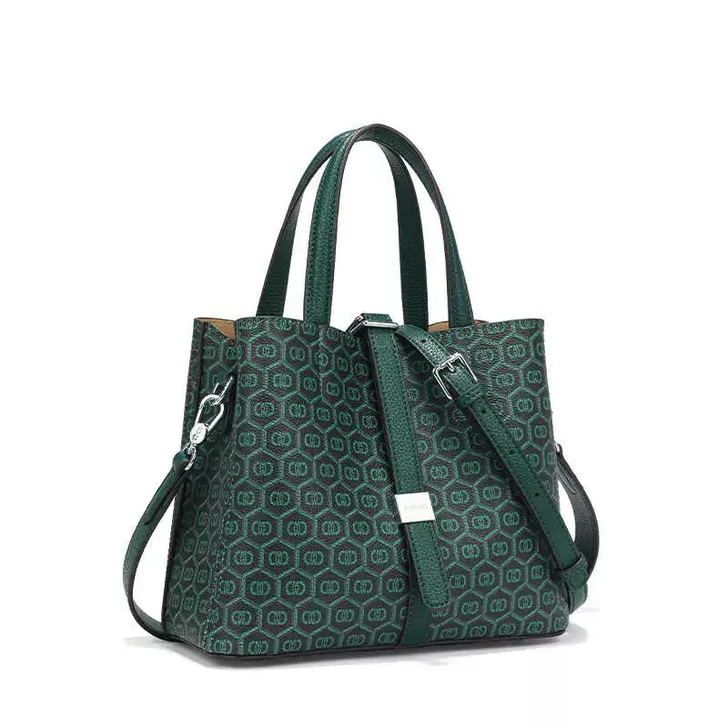 COCIO designer bag New peacock green handbag simple versatile large capacity bucket bag hot selling high-quality womens bag