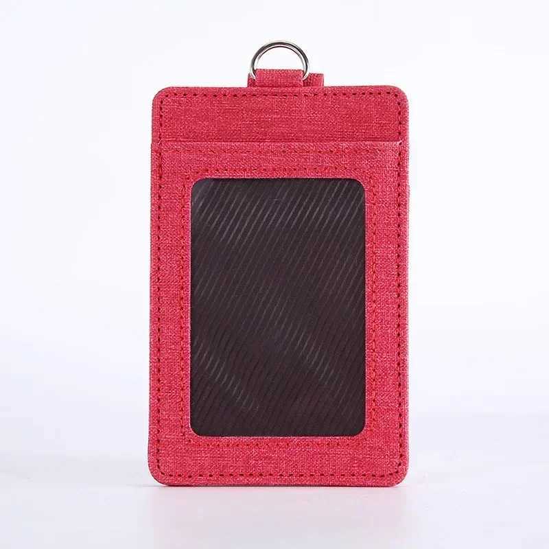 Fashion Slim Mini Leather Wallet Bank Business Holder Leather Short Purse ID Card Holder Badge Bag Case Z250725