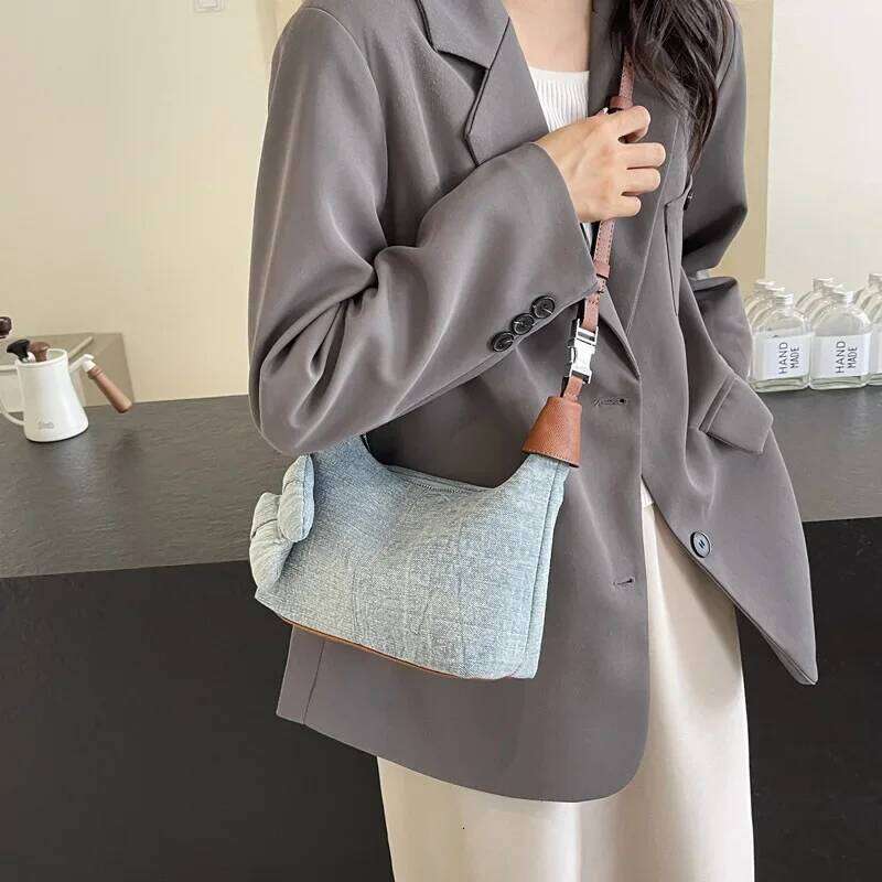 2024 New All-in-one Handbags Denim Shoulder Underarm Bag