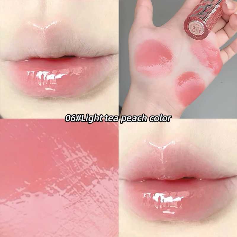 Gegebear Glass Crystal Translucent Lip Glaze Moisturizing Mirror Long-lasting Lip GlossXJ250724