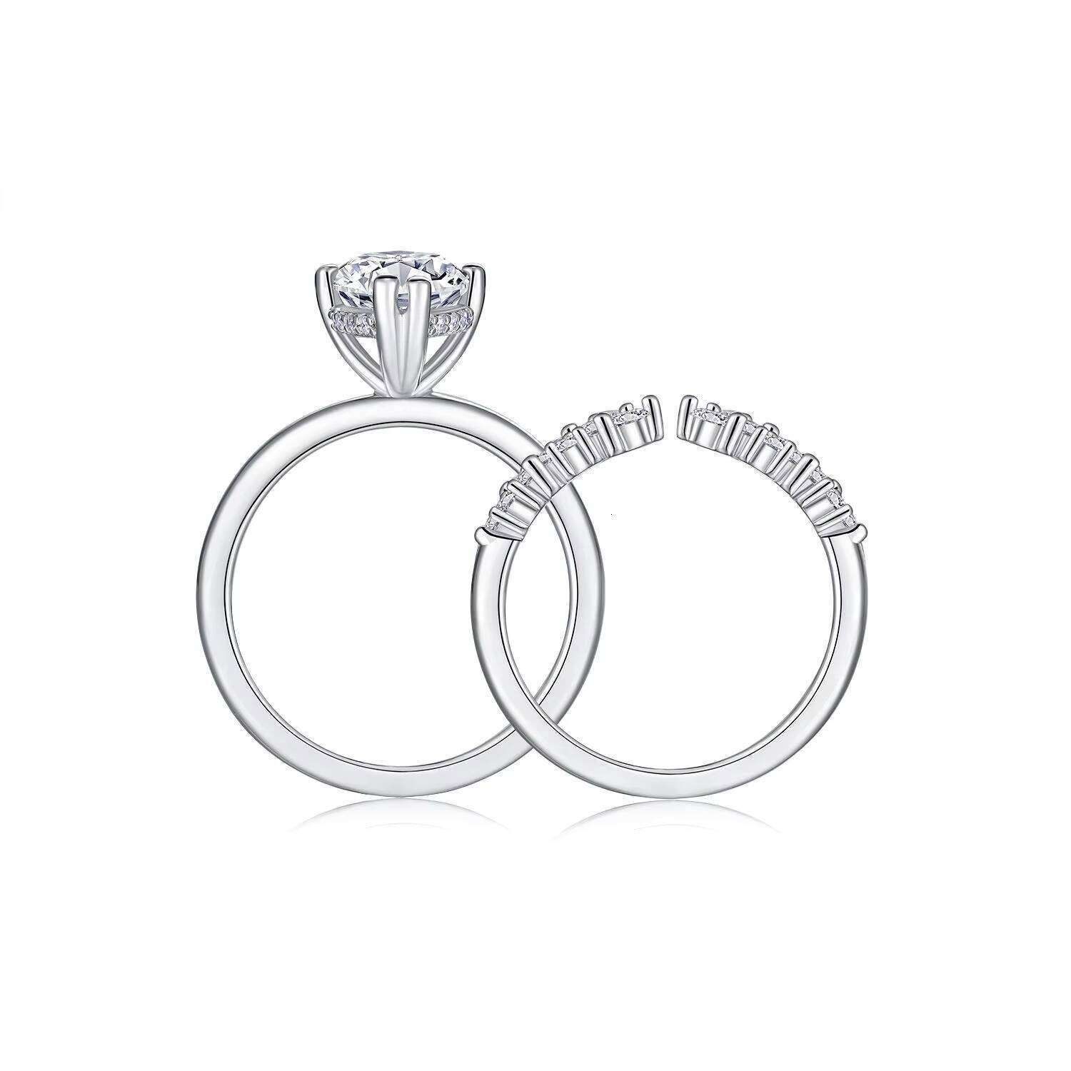 De 925 Silver 7*14mm Marquise Cut Moissanite Ring Moissanite Women Ring Moissanite Rings for Women with Certificate