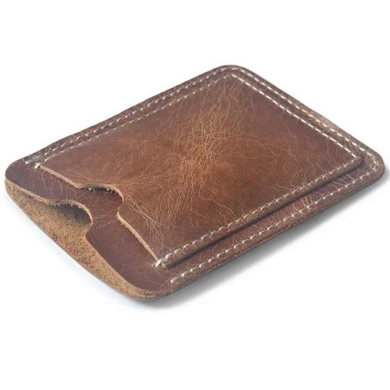 Slim Cow Leather Card Holder Wallet for s ID Genuine Leather porte carte Cardholder Business Bank Card Holder Z250725