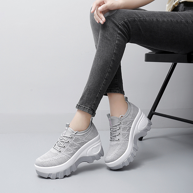 Spring and Autumn Soft Sole Mesh Breathable Slip-On Casual Elderly Walking Plus Size Women's Shoes