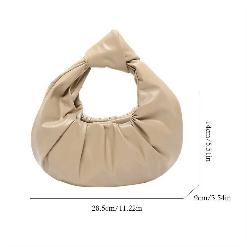 2023 Casual Soft PU Shoulder Bags Mini Small Top-Handle Bags Square Pleated Clutch Purse for Women Girls Y250725
