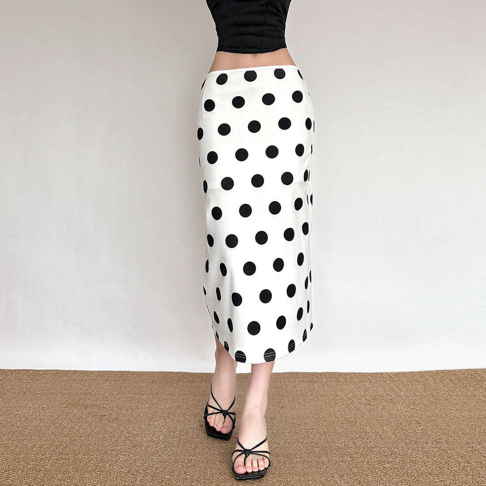2025 Summer New Casual High Waist Slimming Elegant Personality Trendy Polka Dot Fashion Women's Skirt 139