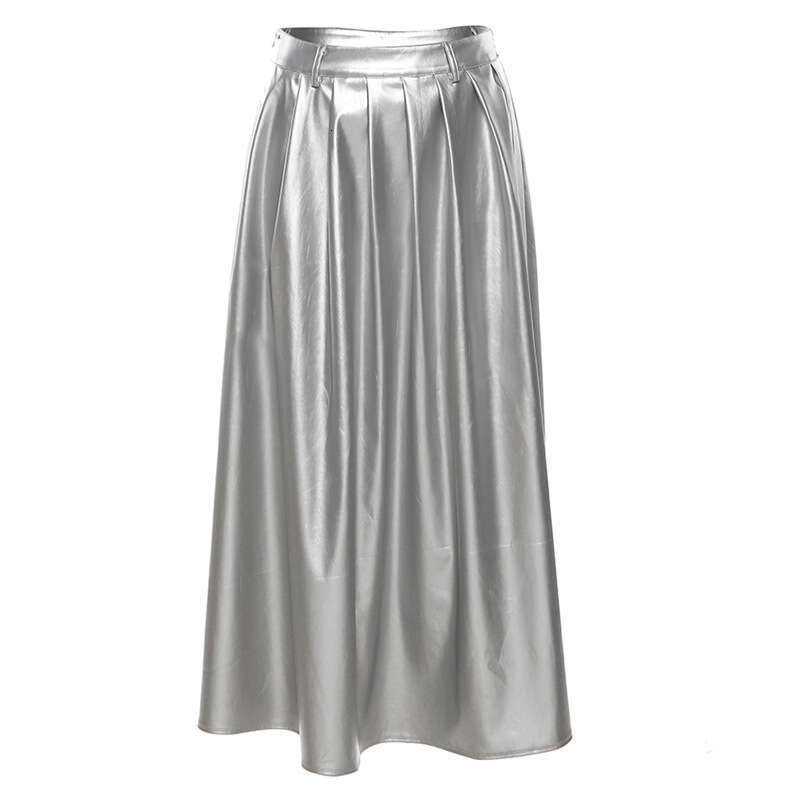 2023 Summer New Women's Solid Color Loose Street Fashion High Waist Slimming Pleated Skirt 7bb