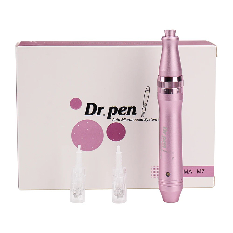 DrPen M7 Original Rechargeable Derma Pen for Skin Micro Needling Treatment - Includes Two 12Pins Replacement Cartridges Needles