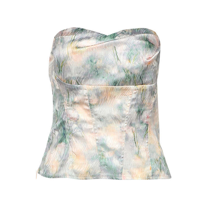 2025 Spring New Women's Solid Color Slim Fit Tube Top Vest Fashion High Waist Skirt Set cc7