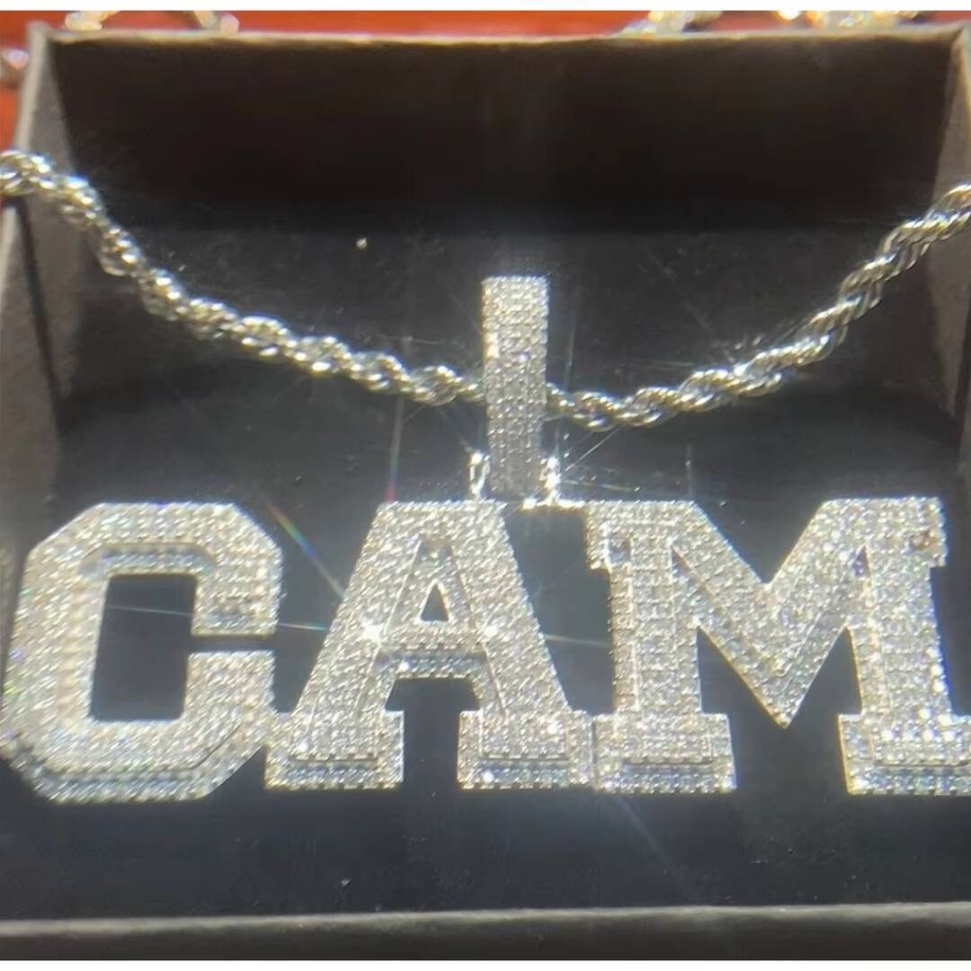 Custom Initial 925 Sterling Silver 26 Letter Moissanite Pendant Jewelry Making Charms Elegant Necklace for Gifts