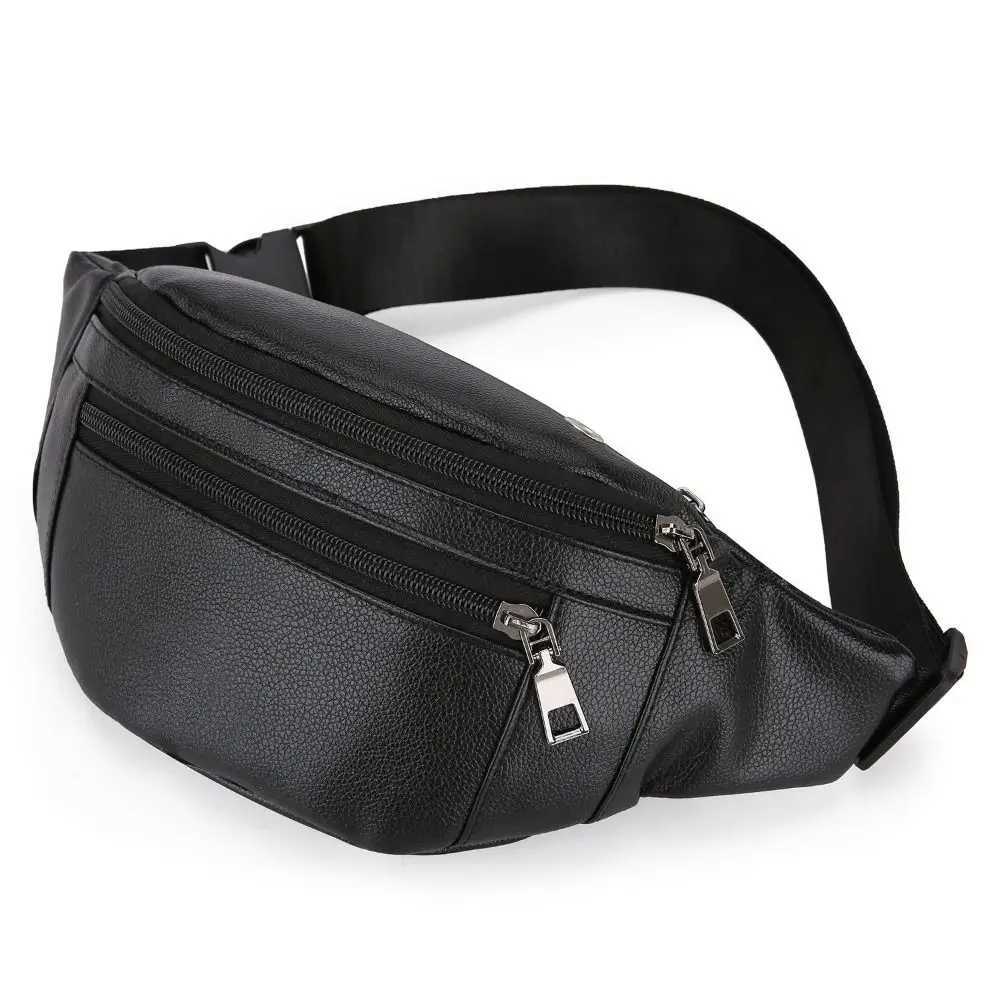Mens Synthetic Leather Waist Packs Bag Multifunctional C Wallets Outdoor Business Crossbody Bag Waterproof Sporting Pack Bag Y250724
