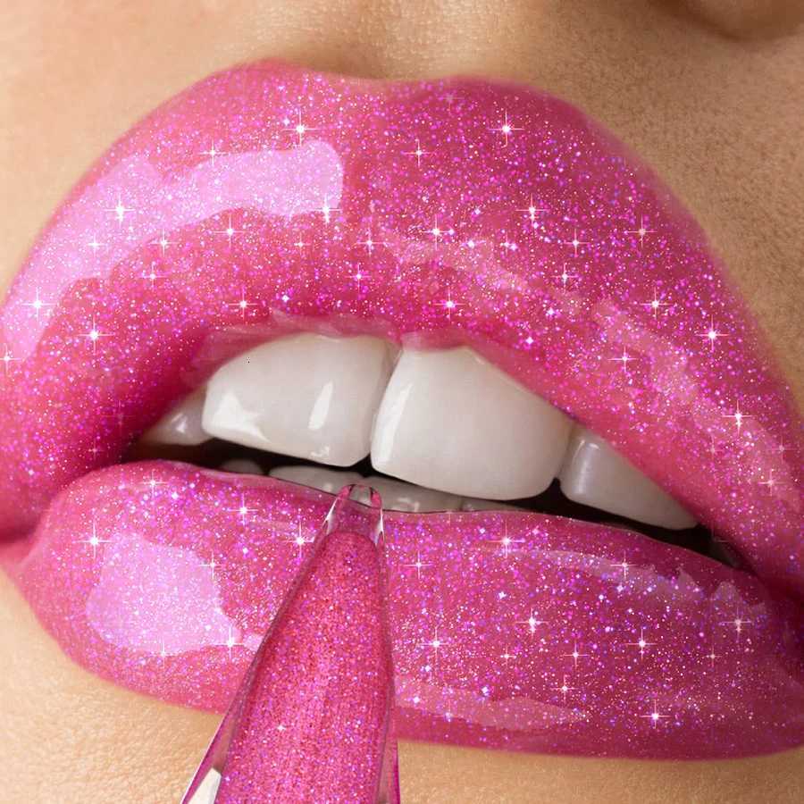 8 Color Glitter Shimmer Lip Gloss Moisturizing Lip Tinted Fuller Lip Effect Diamond Liquid Lipstick Makeup Sexy Lip Care GiftsXJ250724