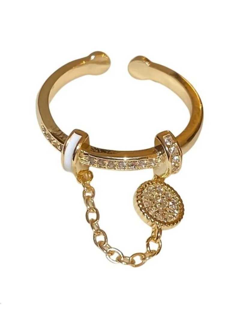 2025 Shining Zircon Japan and South Korea Temperature Versatile Opening Ring in Student Trend Cold Wind Ring Jewelry Gift W250417