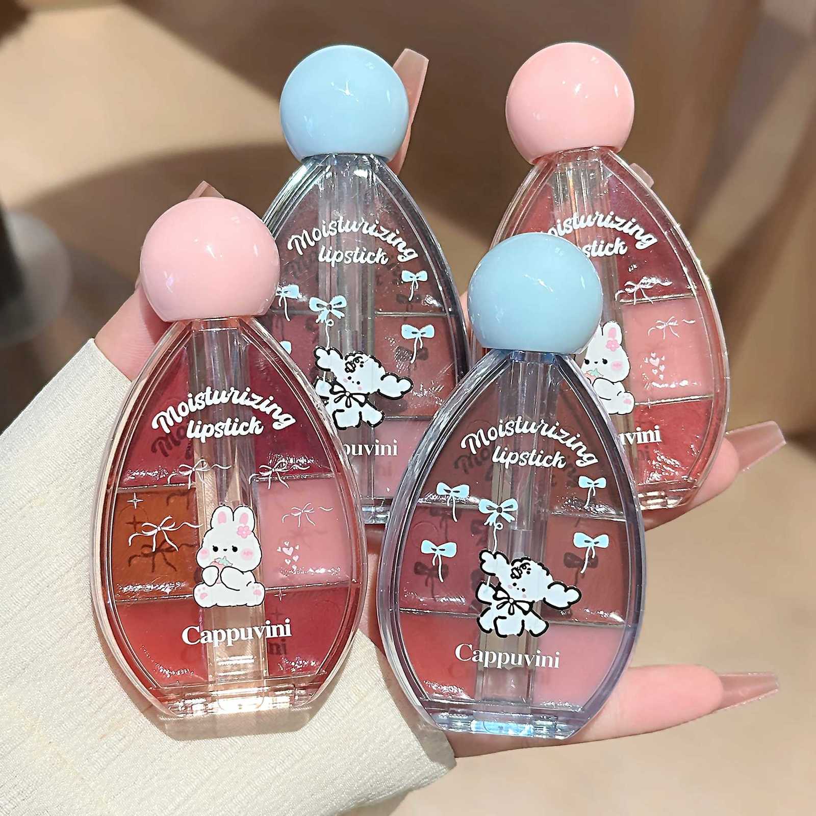 Cappuvini Six Colors Water Light Lip Gloss Moisturizing Easy to Coloring Lip Glaze Makeup LipstickXJ250724