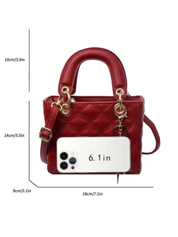 Burgundy wedding bride bag new trendy and high-end Western style crossbody bag wedding handbag. Y250725