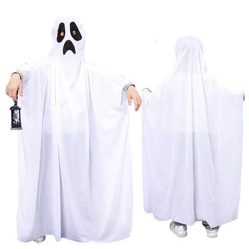 New Halloween Cloak Kids Adult Funny Cape White Ghost Cloak Cosplay Costume Masquerade Carnival Cloak Z250725