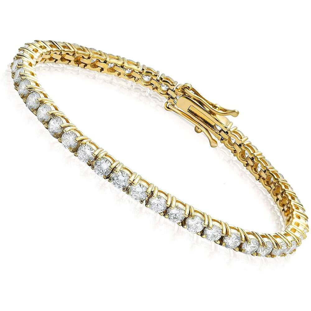 Fine Jewelry Hip Hop Sterling Sier VVS Moissanite Dia Cluster Iced Out Tennis Chain Bracelet Necklace for Men Women