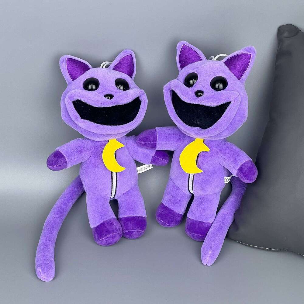 smiling critters Bobby Purple Cat Horror Game Smiling Animal Monster Plush Toy