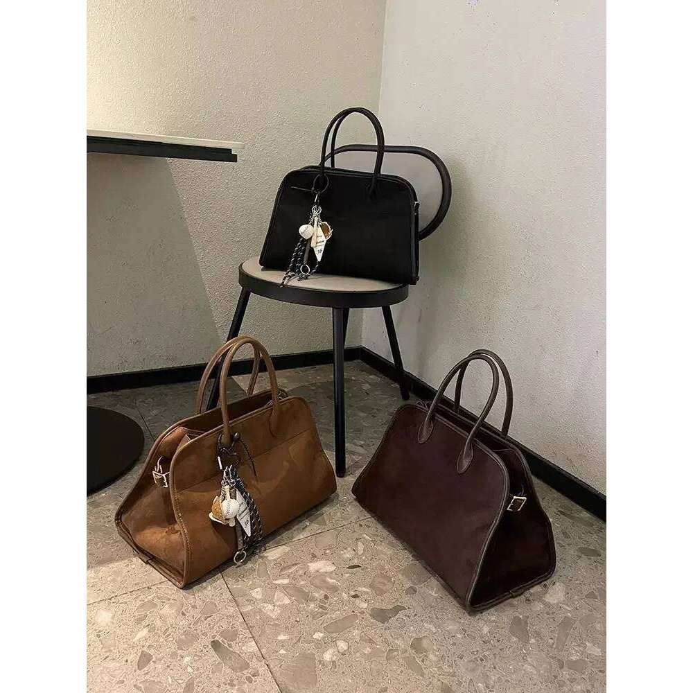 Genuine Leather Margaux Handbag Shoulder Crossbody Soft Suede Tote Bag Large Capacity High Quality bag