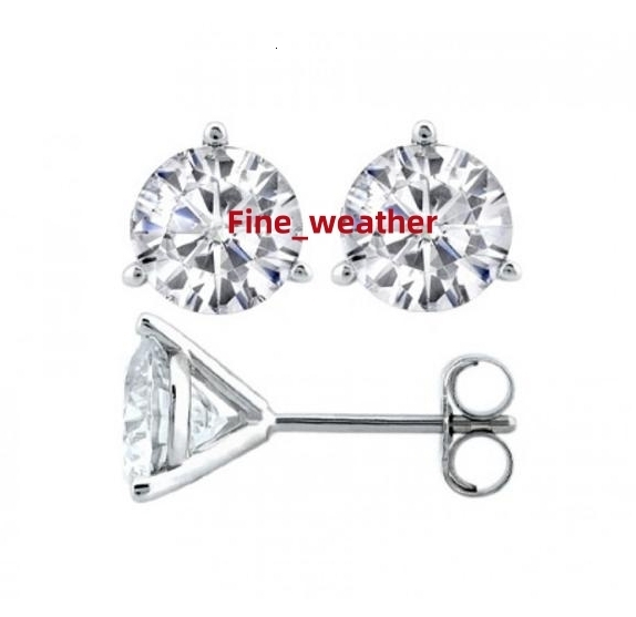 2024 Fine 14k 18k Gold Earrings Moissanite Diamond Earrings Jewelry for Women
