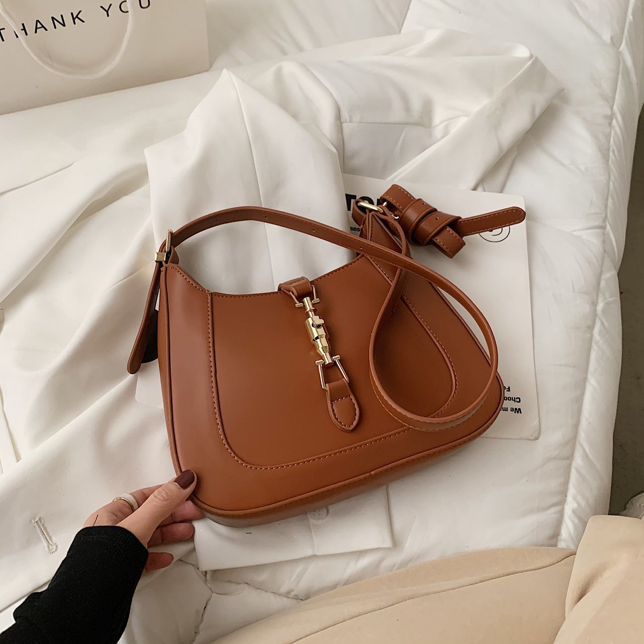 Luxury Brand Designer Bag This Year's Trend Small Bags Women's Bags 2025 New Niche Design Fashion Underarm Bags High-End Versatile Shoulder 