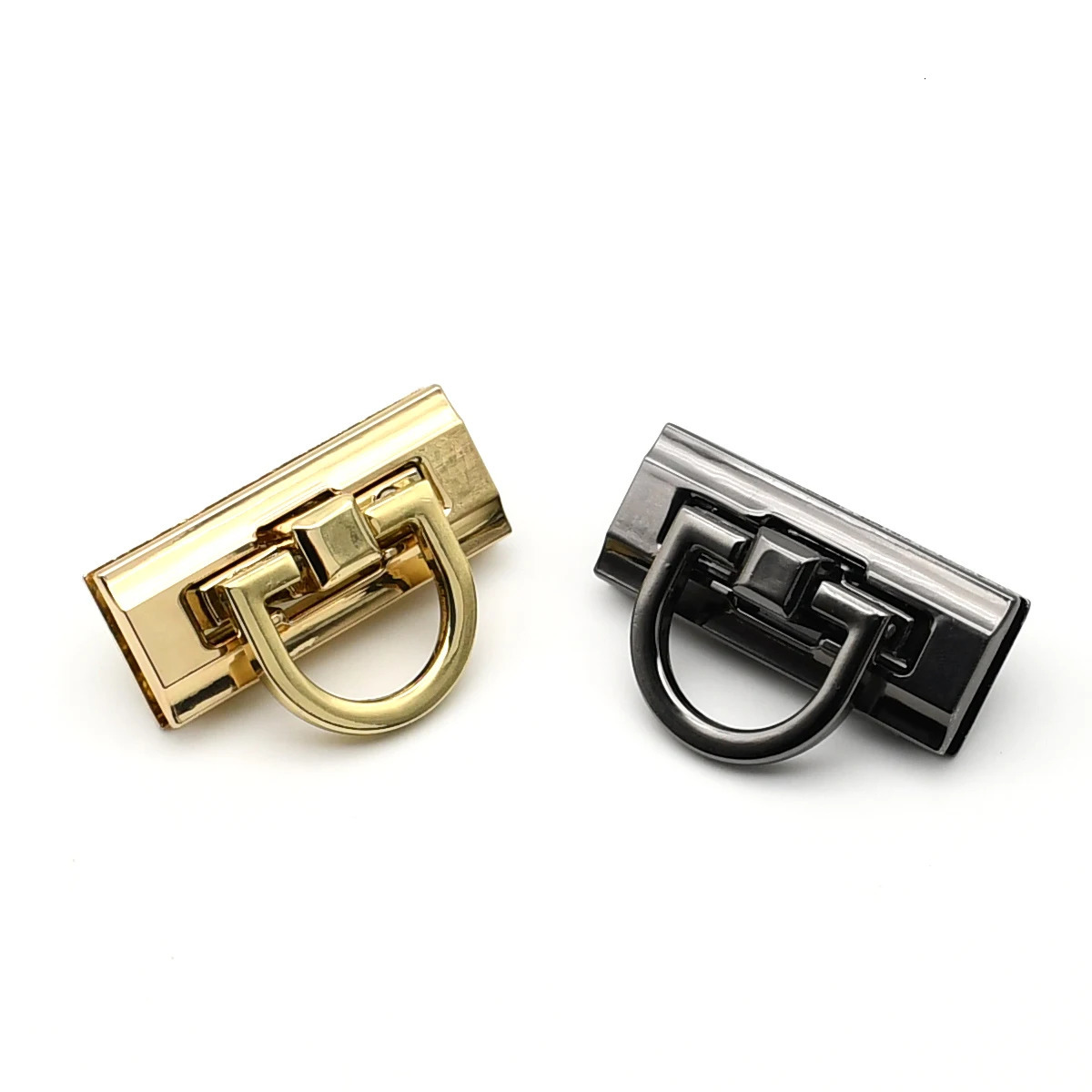 Metal Bag Folding Lock Press Flip Lock Switch Closure Clasp Buckle with D Ring for Bag Parts DIY Hardware Accessories 250723