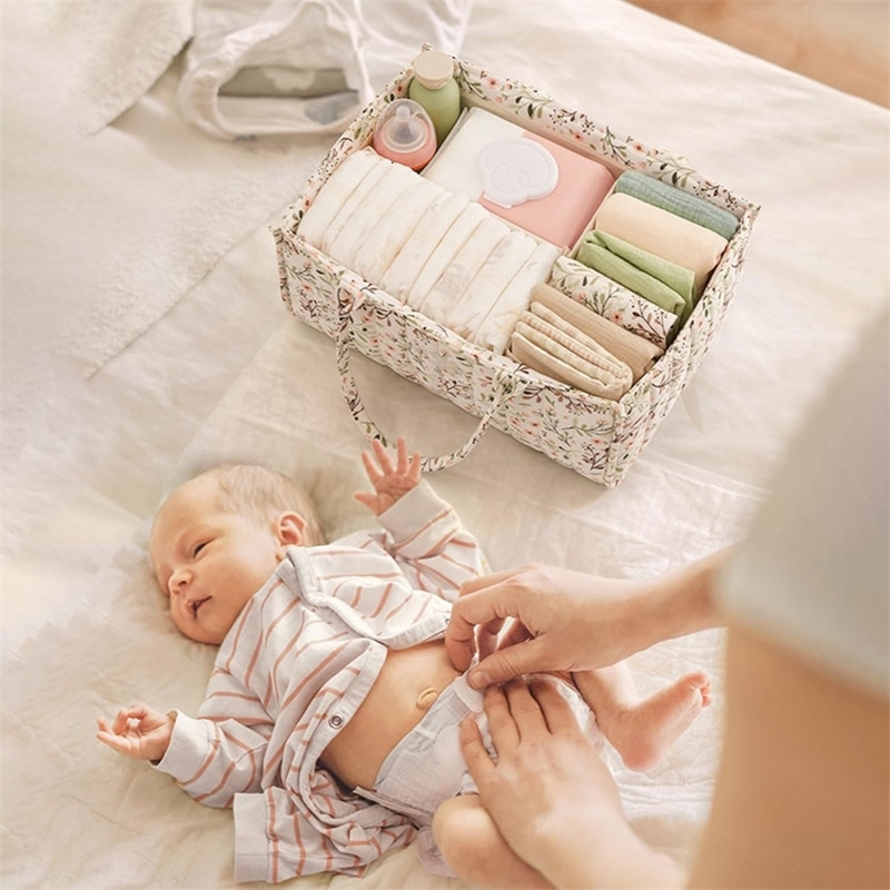 Baby Diaper Organizer Bag Folding Portable Storage Bins High Capacity for Items 250724