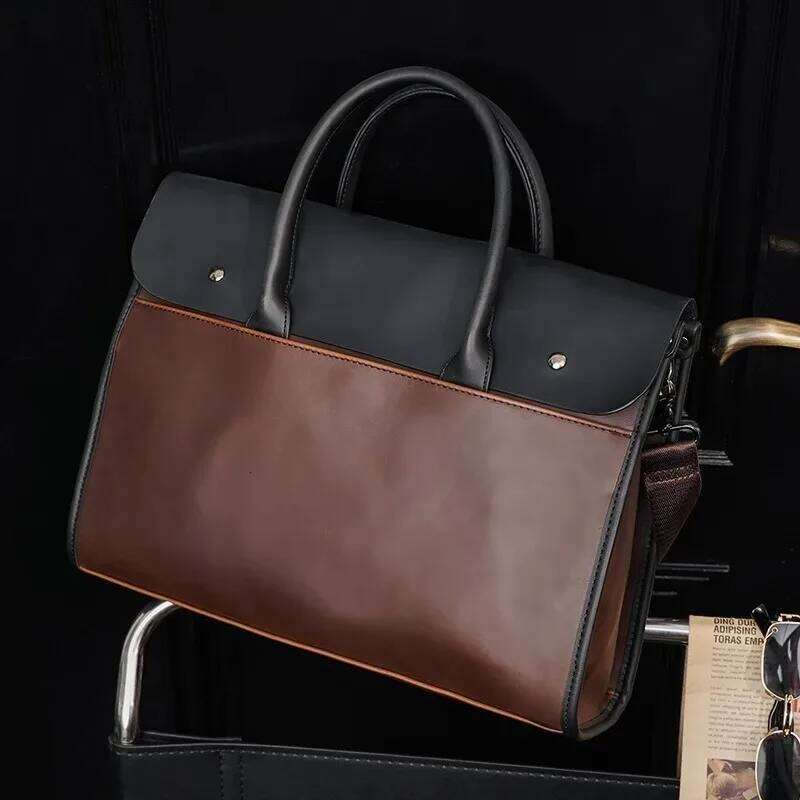 Retro Tote Briefcase Large Capacity Handbags Men Fashion Business Top-Handle Bags Crossbody Laptop Bag Satchels