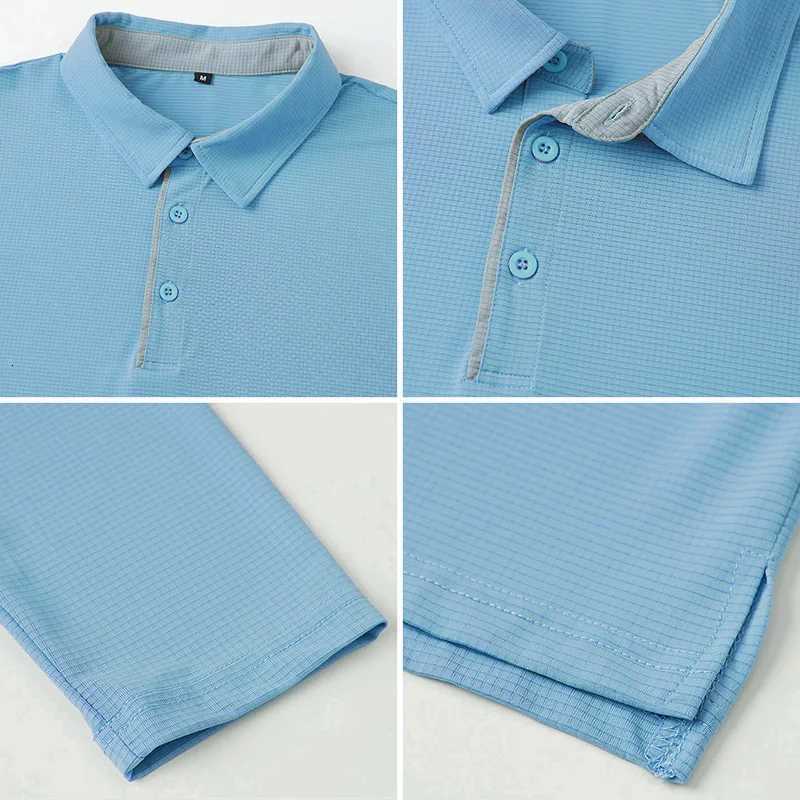 Mens Lightweight Sport Athletic Polo Shirt Thin Long Sleeve Shirts Spring Summer Outdoor Running Workout Hiking Golf Polo Shirt XJ250725