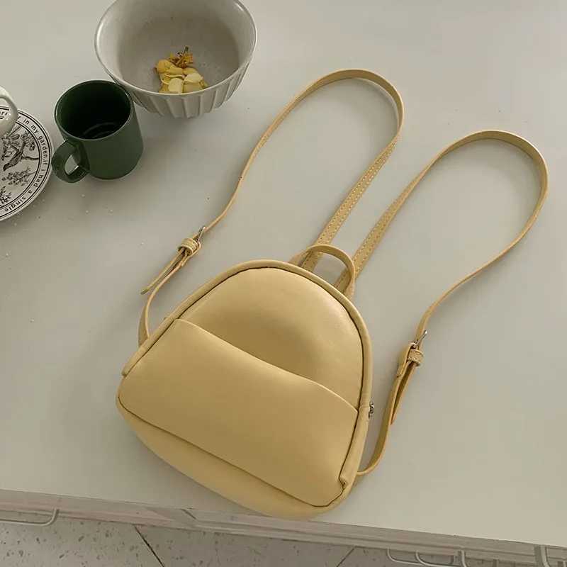 Soft PU Leather Wen Backpack Small Casual Travel Ladies Backpack Fi Fem School Bag for Girls Bagpack Mochila Daypack Y250724