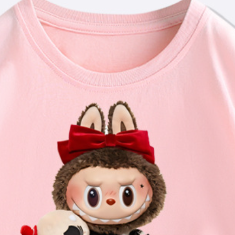 LABUBU cotton summer short-sleeved children's clothing short-sleeved T-shirt comfortable soft skin-friendly fabric's T-shirt baby designer c