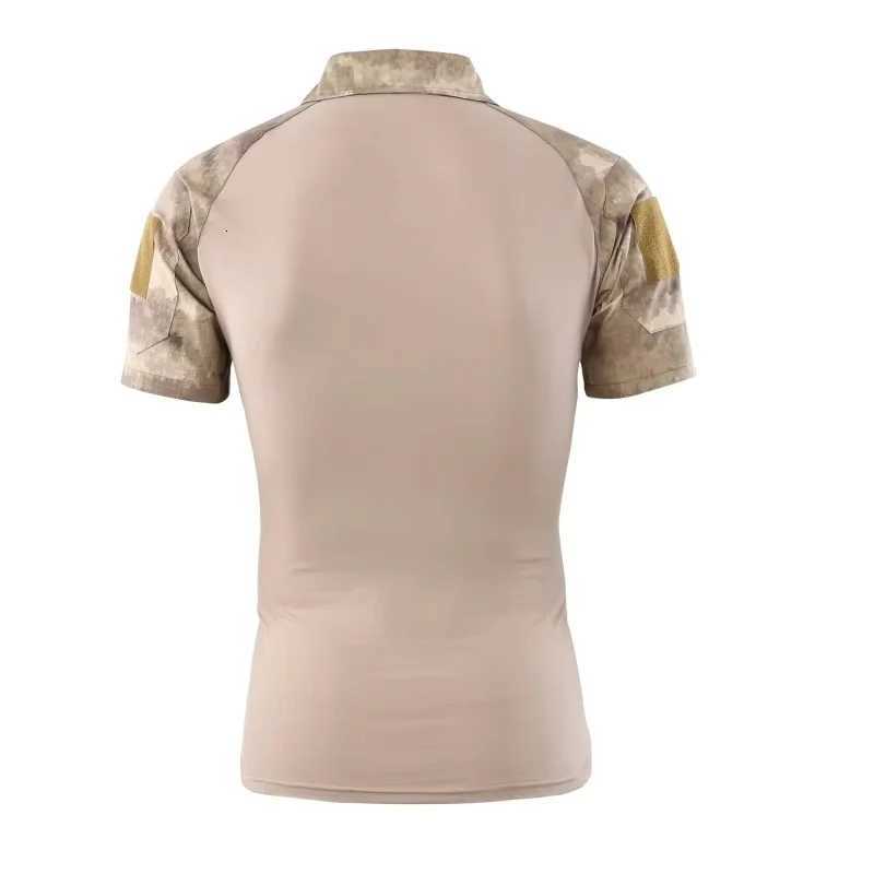Camouflage Tactical Shirt Short Sleeve Mens Quick Dry Combat T-Shirt Military Army T Shirt Camo Outdoor Hiking Hunting Shirts Y250724