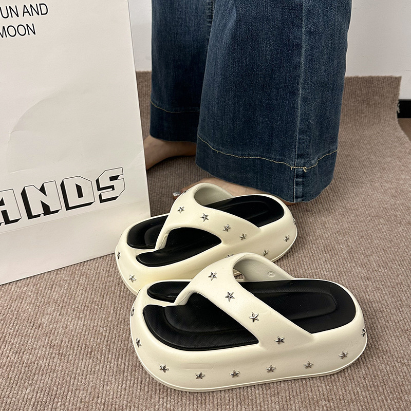 Ddmysports Petite Height Increasing Clip On Flip Flops For Women Outdoor Wear Summer New Fashion Versatile Thick Soled Beach Sandals Outdoor Shoes