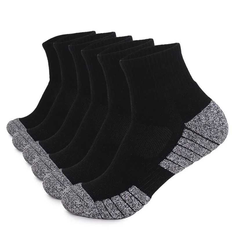 6 Pairs Outdoor Sports Socks Thickened Towel Bottomed Hiking Socks Sweat-Absorbing Short Tube Sports Running Socks Men Socks X250725