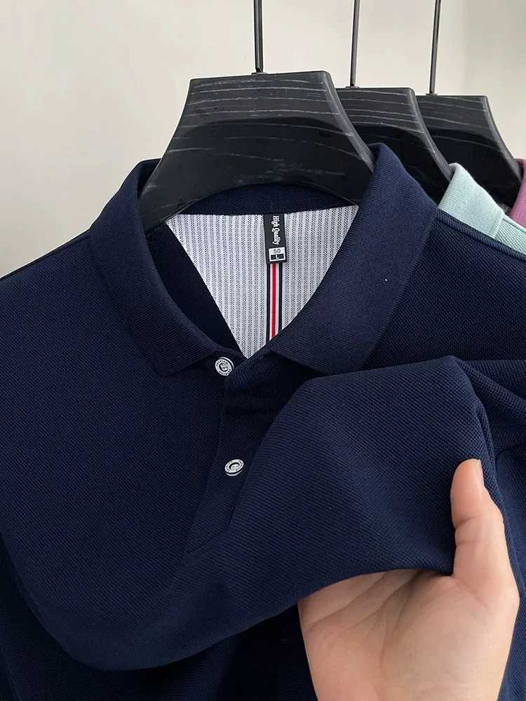 100% Cotton Short Sleeve Polo Shirt Comfortable Lightweight High-End Brand Fashionable Simple Summer Mens Casual Lapel T-Shirt XJ250725