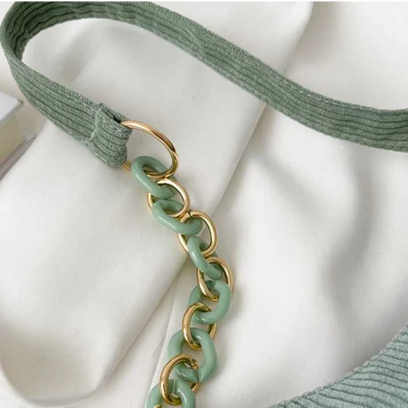 Korean Fi Vintage Handbags Wen Summer Corduroy Underarm Bag Zipper Shoulder Small Bags Fem Soft Casual Club Handbag Y250725