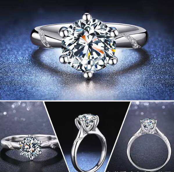 Forever Star New Arrived Factory Price White Gold Moissanite Engagement Diamond Ring