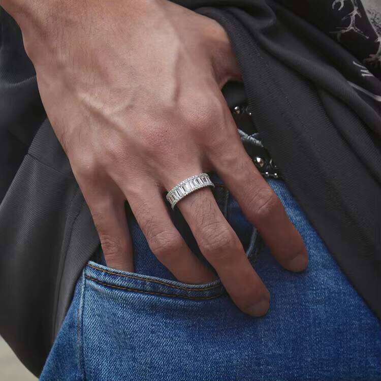 XG Factory Custom Moissanite Fancy Moissanite Sier Gold Plated Fine Jewelry Rings for Men