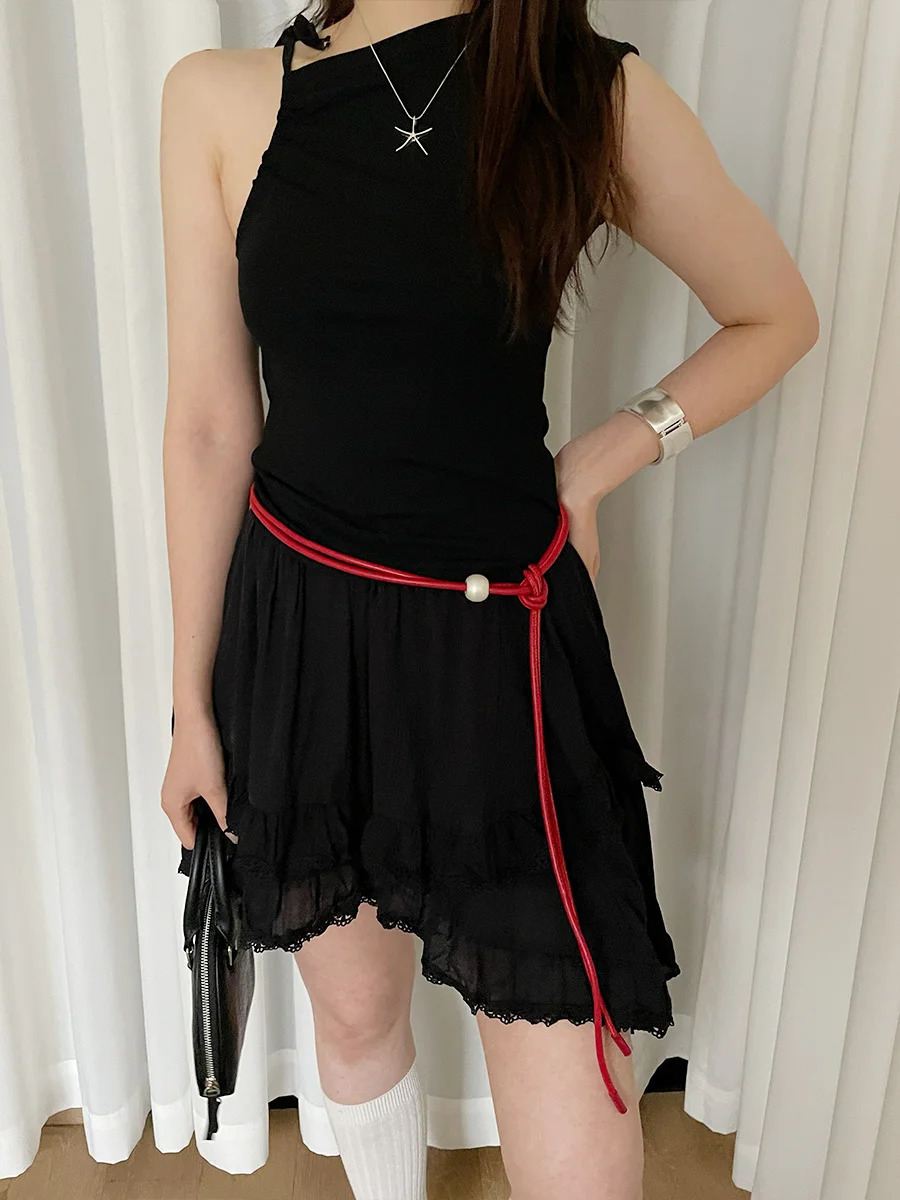 High-End Feeling Thin Waist Rope For Women Summer Waist-Cinching With Skirts Slimming And Versatile Belt With Personality 250722