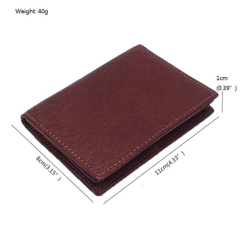 Genuine Leather Card Holder For Men Male Real Cowhide Vintage Short Bifold Mens Business Case Wallet With ID Window Z250725