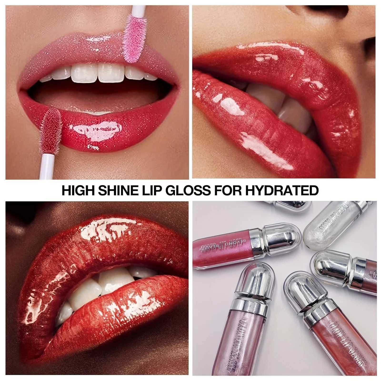 Beauty Moisturizing Lip Gloss with Shimmer - Hydrating Liquid Lip Shine Oil for Adult Nourishing 3D Effect Long-LastingXJ250724