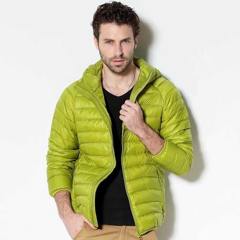 0-10 Men White Duck Down Jackets Portable Hooded Down Coat Ultralight Winter Coat for Men Warm Windproof Down Parkas 5XL 6XL X250725