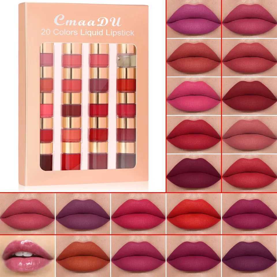Matte Lipstick Kit 5-in-1 Velvet Texture Sexy Red Lip Tint Non-Stick Lip Gloss Lip Oil Combo Strip for Moisturized Vibrant LipXJ250724